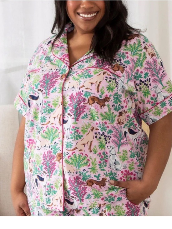 Printfresh Other - Printfresh Must ~ Love Dogs Print Pajama top / Size 1X